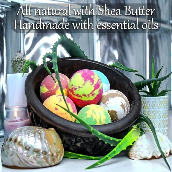 Bath Bombs for Men, Gift Set of 18 Scented Organic Handmade Bath Bombs of 2.5 oz